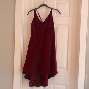 maroon mini dress